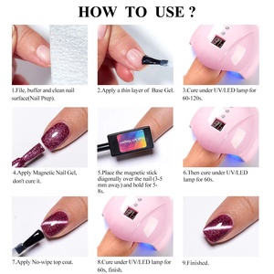 9D Magnetic Cat Eye <b>Gel</b> <b>Nail</b> Polish <b>Set</b> with Soak-Off Formula and Magnetic Stick - Create Stunning <b>Nail</b> Art with Ease - Product Image 6