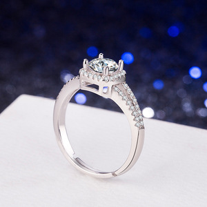Nuevo Anillo de Zirconia Eternity de Moda, Anillo de Cobre con Zirconia para Hombre y <span class=keywords><strong>Mujer</strong></span>, Anillos de Compromiso o Anillos Redondos de Platino - Product Image 4