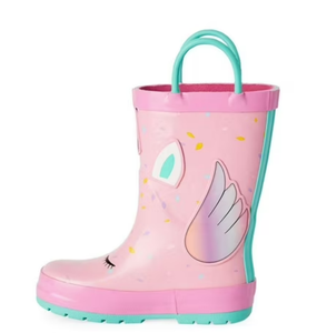 Venta al por mayor de goma impermeable productos de lluvia de colores neutros niños Gumboots niños Rainboots Botas De Lluvia - Product Image 3