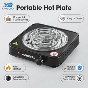 Fornello Portatile a Singola Bobina 1000W in Acciaio Inox, Riscaldamento Istantaneo, Essenziale per Cucina e Dormitorio - Product Image 1