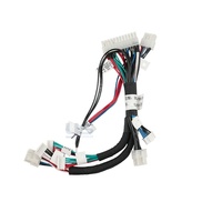 Kabel Harness Pabrik Langsung dengan Konektor Multi Cabang, Selubung Kepang, Perakitan Loom, OEM Kustom untuk Peralatan Industri Grosir