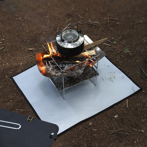 Manta Ignífuga Plateada para Exteriores, Alfombra Aislante de Calor, Impermeable, Rectangular, para Acampar, Cocinar y Hacer Barbacoas - Product Image 4