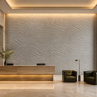 Revêtement mural en pierre flexible MCM, texture d'ondulation d'eau, 2-3 mm, ultra fin, léger, ignifuge, pour murs extérieurs et intérieurs