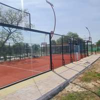 Terrain de padel panoramique QJIN à cadre renforcé, best-seller, avec structure en acier galvanisé à chaud – Constructeur de terrains de padel