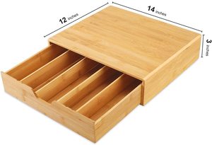 Organizzatore <span class=keywords><strong>a</strong></span> Due Livelli in Bambù per Capsule di Caffè e Utensili con Utilizzo Efficiente dello Spazio - Product Image 2