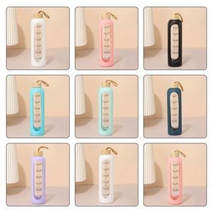 Bouteille d'eau en verre de haute qualité, écologique, portable, avec couvercle en silicone, durable, personnalisable - Product Image 3