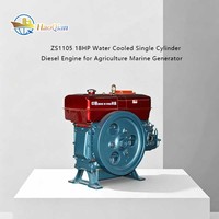 Moteur diesel monocylindre à injection directe refroidi par eau, 4 temps, modèle ZS1105, démarrage au kick, faible consommation de carburant