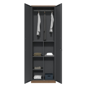 Armoire à vêtements chambre armoire de rangement armoire en acier 2 portes armoire en métal placard Mini casier en acier - Product Image 5