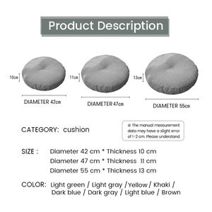 Custom Factory Waterproof <strong>Round</strong> Floor <strong>Cushion</strong> Seat Outdoor Patio <strong>Round</strong> <strong>Cushion</strong> Washable Office&amp;Home Yoga <strong>Cushion</strong> - Product Image 2