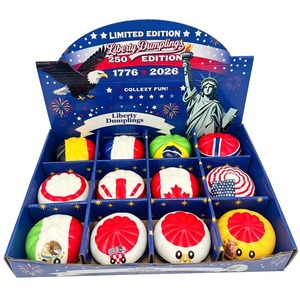 Juguete Blandito de Silicona PU con Rebote Lento, Diseño de Bollo, para el 250 Aniversario de EE. UU., Bola Antiestrés para el Día de la Independencia, Caja de Juguetes Sensoriales - Product Image 6