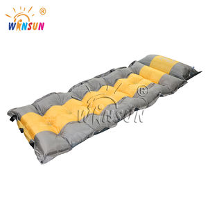 WINSUN matras tidur luar ruangan, alas tidur PVC portabel ringan tiup berkemah tahan air dengan bantal - Product Image 3