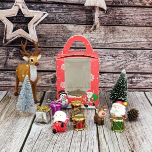 Custom Logo <strong>Red</strong> Christmas Packaging <strong>Boxes</strong> Eco-friendly Foldable Food Cupcake Window Packaging <strong>Boxes</strong> - Product Image 6