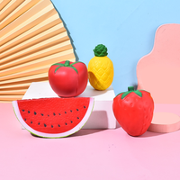 Fabrieksdirecte verkoop PU Kunstfruit Langzaam terugverend Simulatie Aardbei Appel Decompressie Knijp Speelgoed Unisex Meerdere Leeftijden