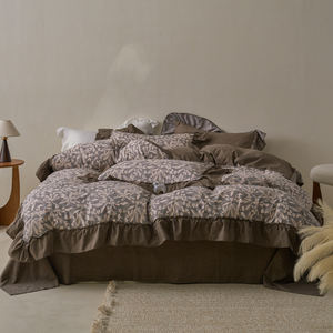 وصل حديثًا مجموعة من 4 قطع ، مفارش سرير عتيقة دافئة للشتاء ، طقم ملكة ناعمة فاخرة للفنادق للبيع بالجملة - Product Image 6