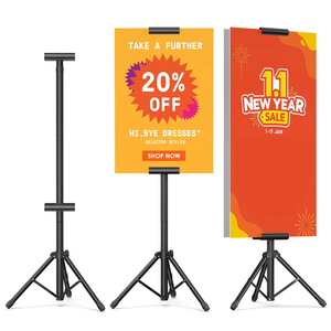 Support d'affichage publicitaire rétractable double face en métal sur trépied, vente en gros 2026 - Product Image 1
