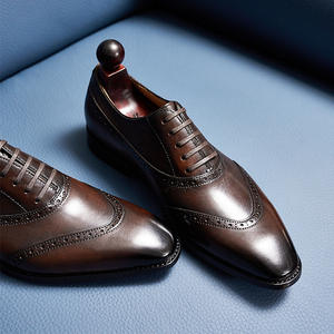 Chaussures habillées confortables pour hommes en cuir de vachette, à lacets, antidérapantes, à bout pointu, pour affaires et occasions formelles – Collection Automne - Product Image 4