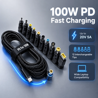Câble de déclenchement PD 100W, câble convertisseur PD vers DC, câble de données de charge rapide pour ordinateur portable avec déclenchement PD