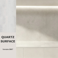Panneau de dalle de quartz blanc brumeux anti-taches pour cuisines ouvertes et douches, non poreux et hygiénique, directement de l'usine