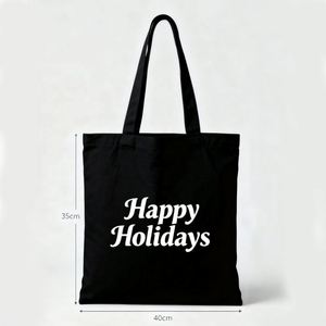 Bolsas de Tela de Algodón con Logotipo Impreso Personalizado, Bolsas de Compras Promocionales Personalizadas con Cierre de Cremallera y Patrón de Letras Personalizadas - Product Image 2