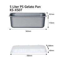 Nouvelle Offre 2026 : Bacs à Glace Rectangulaires de Luxe 5L en PS Écologique et Non Toxique, Personnalisables avec Logo, Gris, en Stock
