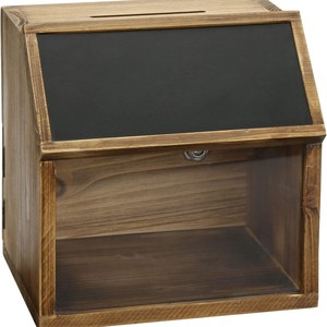 Retro Wooden Suggestion Box With Chalkboard Money Storage For Kids 21x16.5x19.8cm - Product Image 3