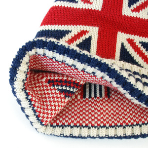 Bonnet d'hiver vintage en tricot à rayures étoiles, motif drapeau américain, avec pompon, en laine, chaud, pour le ski - Product Image 3