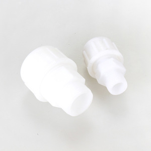 White Plastic <b>Quick</b> <b>Connector</b> 1 Inch Threaded Injection Molded Pipe Fitting For Garden Water System - Product Image 1