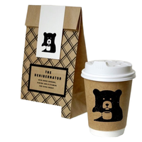 Gobelets à café en papier kraft à double paroi, compostables, biodégradables, jetables, pour café à emporter