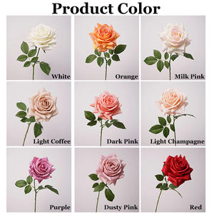 High Quality Real Touch Artificial <strong>Flowers</strong> Dusty Pink White Rose Latex Roses Centerpieces for Wedding Home Decoration Wholesale - Product Image 6