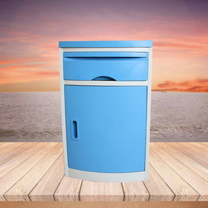 Jiaxin Hospital Bedside <b>Table</b> Plastic Drawer Type With Stainless Steel Top Ward Use - Product Image 4