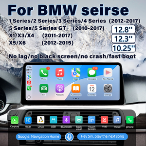 Schermo Smart per Auto 10.25/12.3/12.8 con Carplay Wireless e GPS, Dispositivo di Navigazione per <span class=keywords><strong>BMW</strong></span> Serie 1/2/3/4/5/X1/X3/X4/X5/X6 5 Series GT 10-17 - Product Image 1