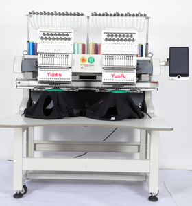 Réduction tarifaire 1200 tr/min casquette/t-shirt/machine à broder plate 2 têtes 12-15 aiguilles informatisé usage domestique livraison de pas de porte - Product Image 5