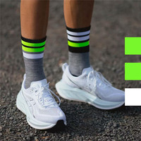 Chaussettes de course personnalisées Coolmax à séchage rapide, chaussettes de compression de cheville, chaussettes de sport rembourrées avec soutien de la voûte plantaire