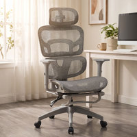 Chaise ergonomique en maille avec support lombaire et design réglable en hauteur pour le travail de bureau, chaise de bureau pivotante moderne pour ordinateur