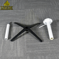 Support de bureau pivotant à hauteur réglable en métal aluminium noir mat pour ordinateur portable Base de table d'appoint pour ordinateur