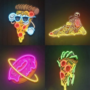 Letrero de neón LED personalizado diseño de logotipo de negocio de tienda pizzería letrero iluminado LED para decoración de pared de tienda - Product Image 6