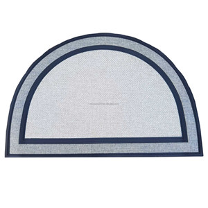 18x30" 24 by 36 Inch 30x47 in Semi Circle Half Round Sublimation Blank Polyester Gray <b>Rubber</b> <b>Mats</b> - Product Image 3