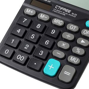 ポータブルデスクトップ金融電卓12桁ディスプレイ付きソーラーバッテリー駆動プラスチック材料オフィス用 - Product Image 4