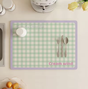 Tapete de Secado de Platos Cuadrado, Ecológico, de Goma, Súper Absorbente, Cortable, Resistente al Calor, Duradero, No Tóxico, Reutilizable, Bonito, MD 2.3mm - Product Image 3
