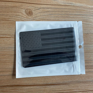 Autocollants de voiture en métal noir brillant avec logo drapeau américain, imperméables et résistants aux UV, à texture agréable, pour le commerce extérieur - Product Image 3