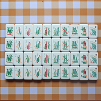 Tuiles de Mahjong américaines personnalisées modernes en acrylique à sept couches, orange, bleu marine, rouge, Walk with Me