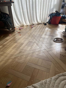 Parquet en chêne contrecollé 15 mm, imperméable, motif chevrons <span class=keywords><strong>Versailles</strong></span>, design moderne, 600x600 mm - Product Image 4