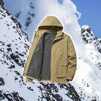 Manteau d'hiver épais et chaud pour homme, coupe-vent, doublé polaire, col montant, fermeture éclair sur le devant, marque tendance, lettre B