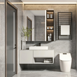 Santopova import 2022 su wc legno singolo prezzo al dettaglio stile spagnolo <span class=keywords><strong>80</strong></span> <span class=keywords><strong>cm</strong></span> vanity <span class=keywords><strong>bagno</strong></span> grigio - Product Image 3