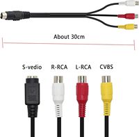4 broches S-vidéo à 3 RCA Femelle Câble Adaptateur pour Ordinateur portable