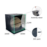 2024 vente chaude Lucite ballon de football vitrine clair PMMA Football Sport objets de collection boîte de rangement avec éclairage rvb
