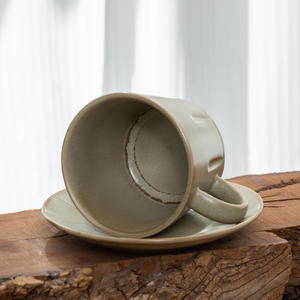 Autres fournitures pour hôtels et restaurants Tasses à café classiques 350 ml Porcelaine <span class=keywords><strong>Cafe</strong></span> Shop Cappuccino Cup Ceramic 12 OZ Coffee Cups Set - Product Image 1