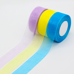 JXIA Ribbon Spool 4Cm Colorful Polyester Woven Solid For DIY Bows Gift Wrapping Handmade Roses - Product Image 4