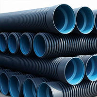 Tuyau de drainage nervuré à double paroi en polyéthylène HDPE, 110 Sn 12 Dn 120 160mm 600 1000mm, vente en gros
