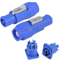 Connecteurs d'alimentation AC circulaires DIN 3 broches 250V 20A Nac3mpa verrouillables Neutrik pour éclairage de scène et écran LED